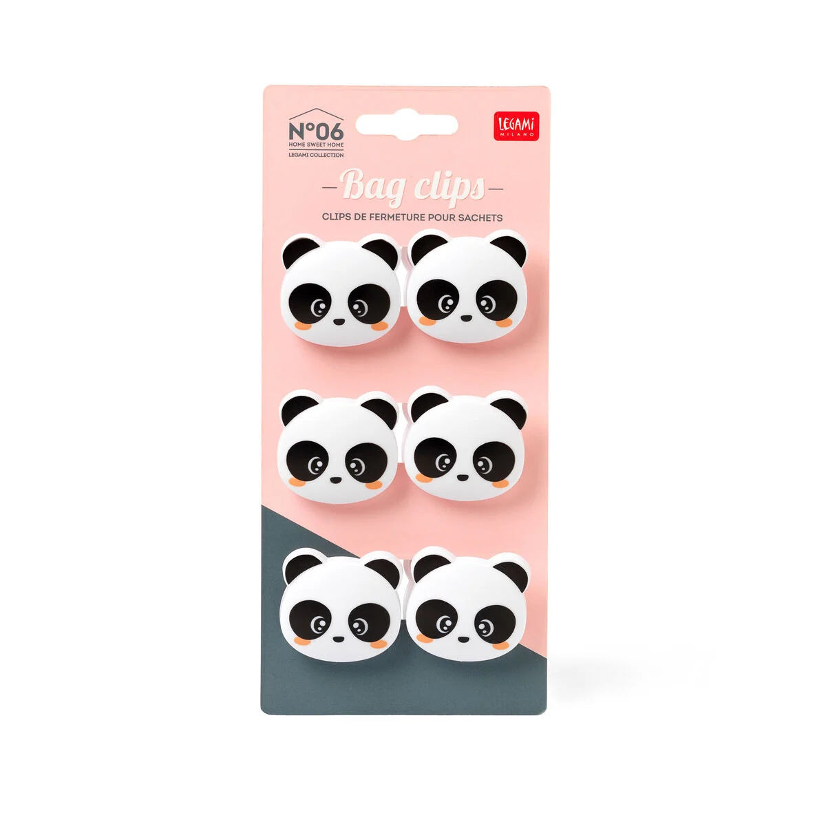 Mola LEGAMI Bag Clips - 6 unid. - Panda