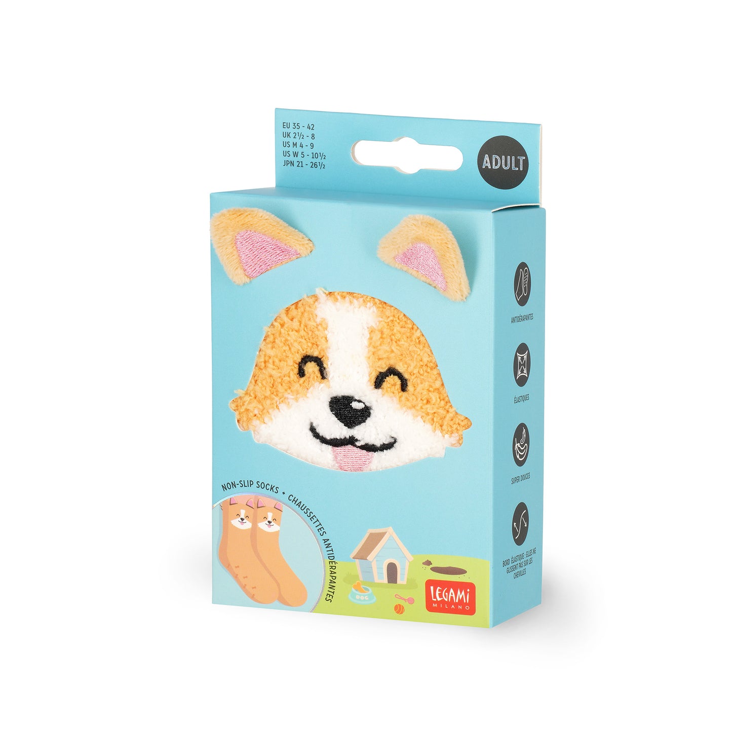 Meias Antiderrapantes LEGAMI Erasable - It´s a Match! - Corgi