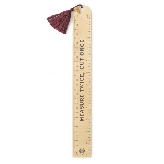 Régua DESIGNWORKS Tassel & Charm - "Measure twice, cut once"