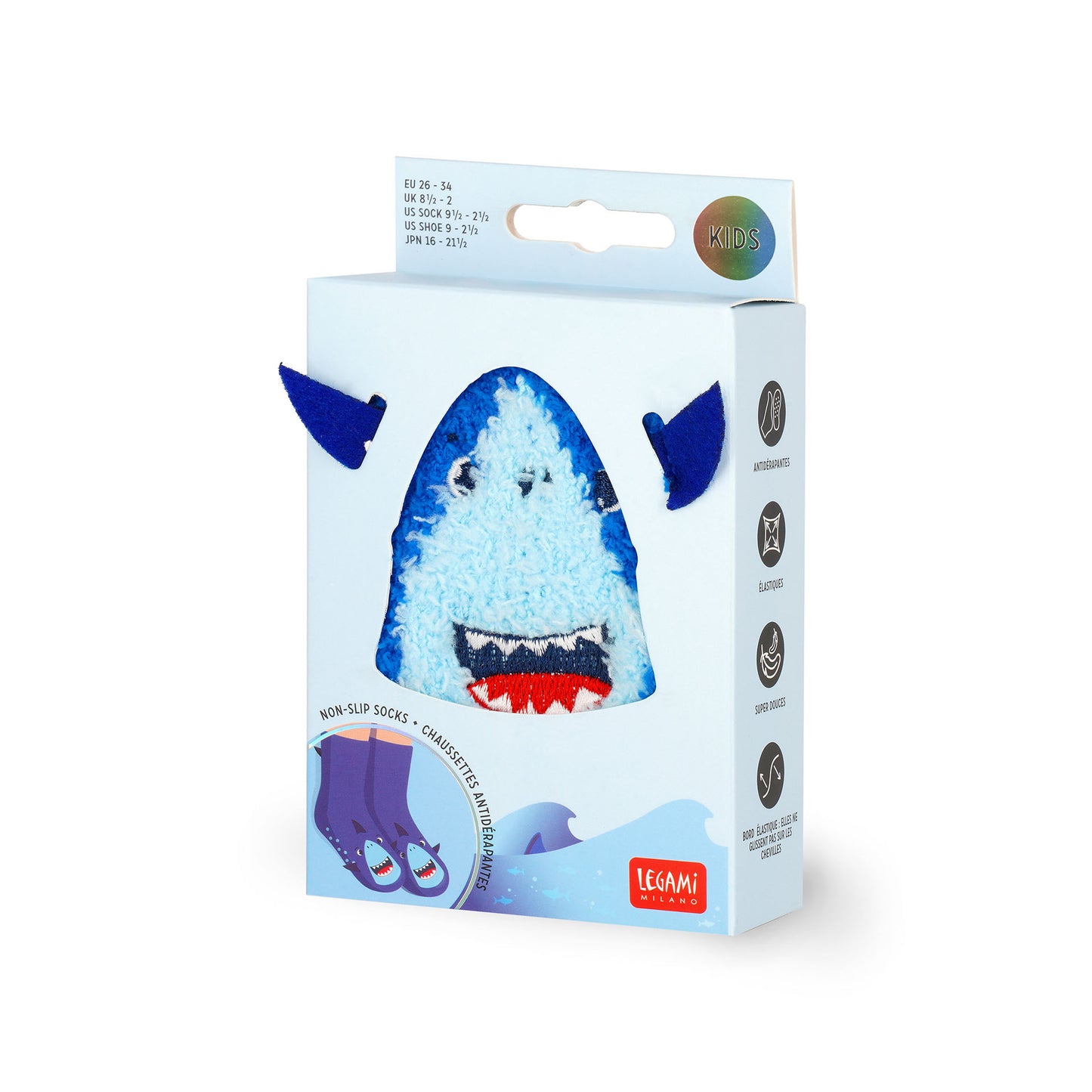 Meias Antiderrapantes LEGAMI Erasable - It´s a Match! - Shark