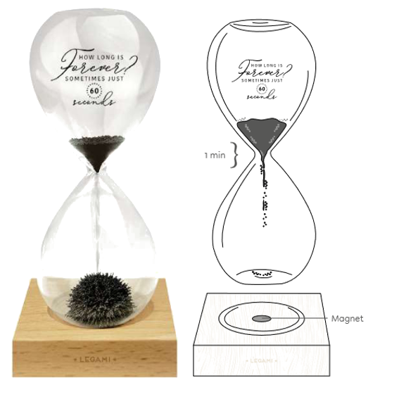 Ampulheta LEGAMI Magnetic Hourglass