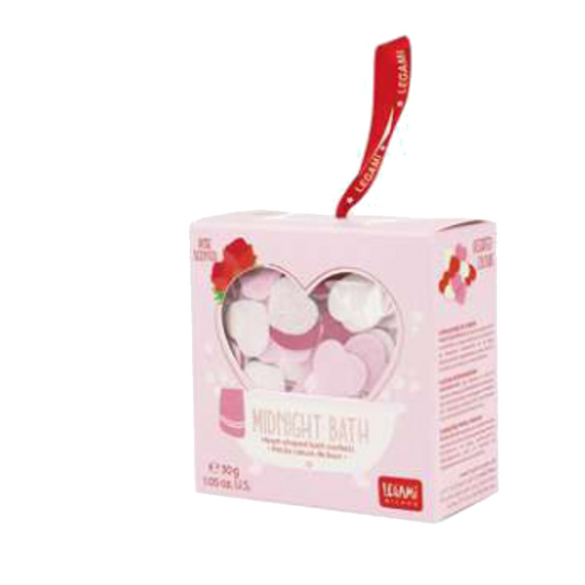 Conj. de banho LEGAMI Midnight Bath - Rose Scented - Hearts