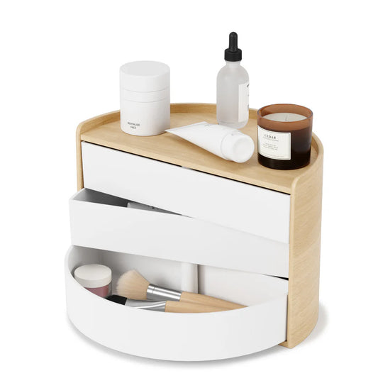 Porta-Objetos UMBRA MOONA STORAGE BOX - Branco/natural