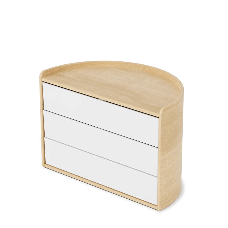 Porta-Objetos UMBRA MOONA STORAGE BOX - Branco/natural