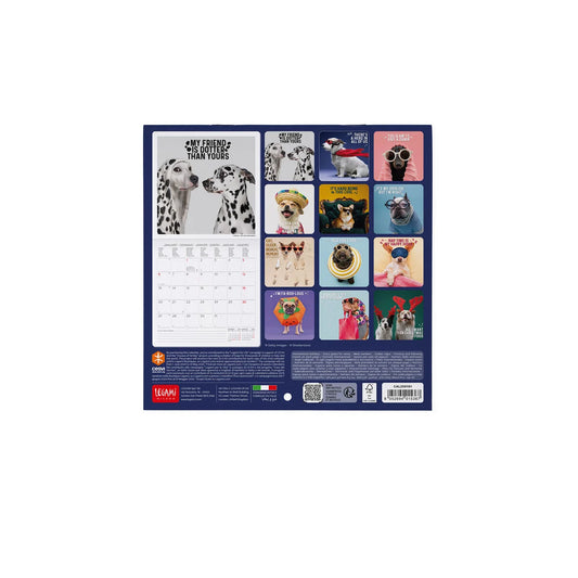 Calendário LEGAMI 2025 Wall Uncoated - 18x18 - Dogs