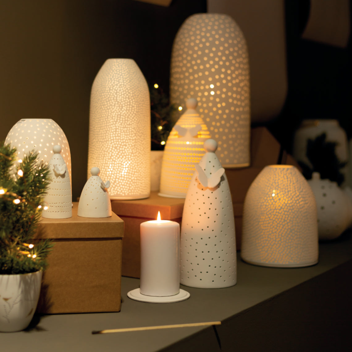 Suporte RADER Tealight - Heavenly Lights - Dots - Médium