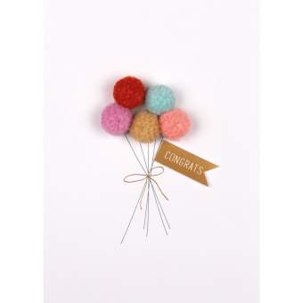 Postal  RADER Happy Birthday  Pompom