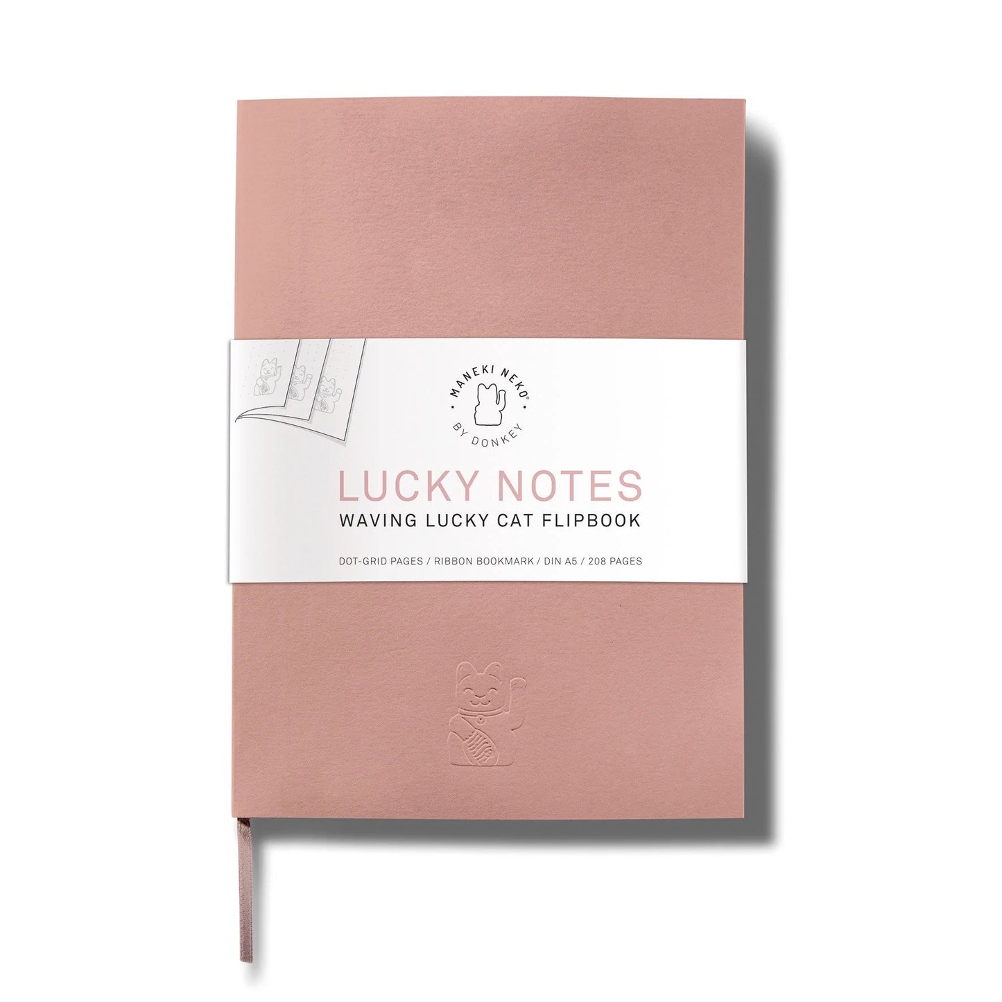 Bloco Gato da Sorte DONKEY Luck Cat Notes - A5 - Pink