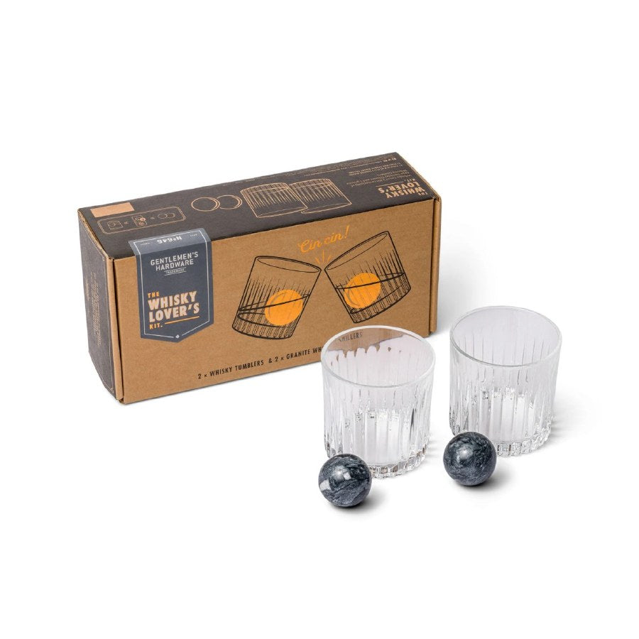 Copos Whiskey com Pedras Frias GENTLEMEN´S   Tumbler & Stones