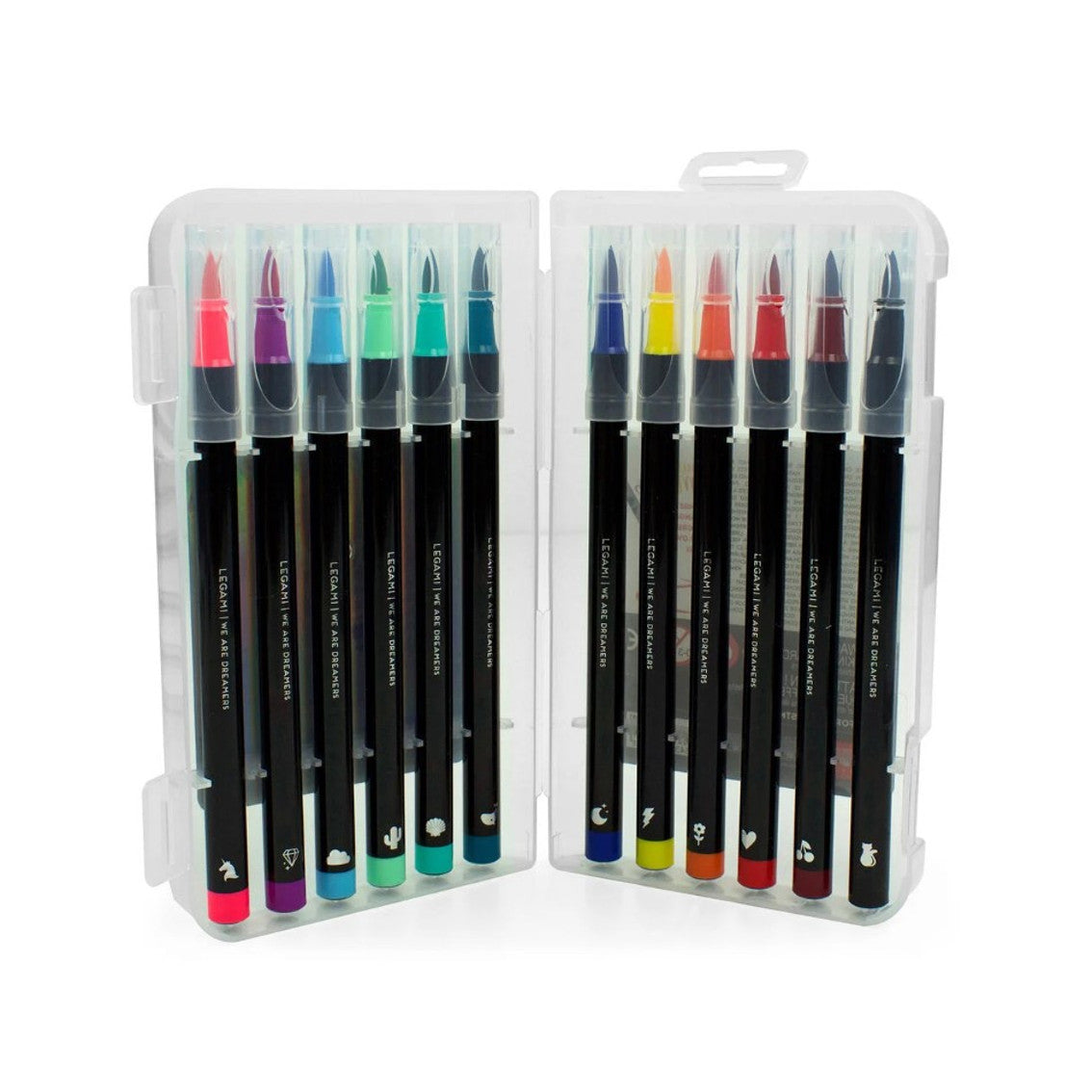 Conj. Marc. LEGAMI Brush Markers - 12 Cores