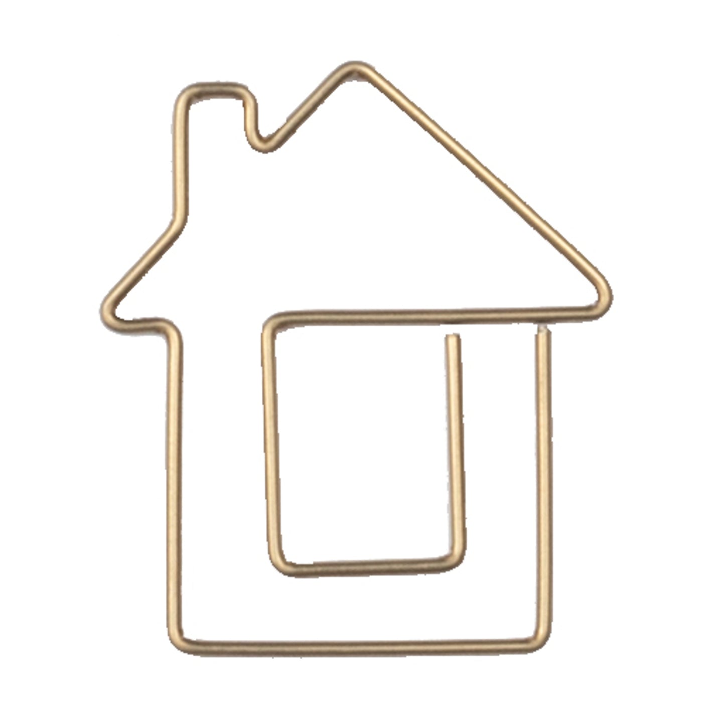 Paper Clip - 15 unid. - House - Gold