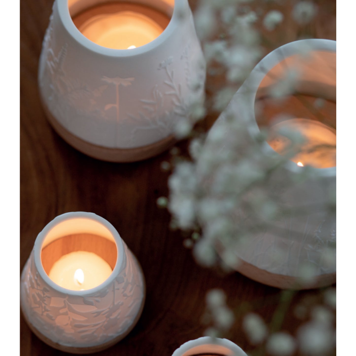 Suporte RADER Tealight - 8cm - Wind light floral gingko