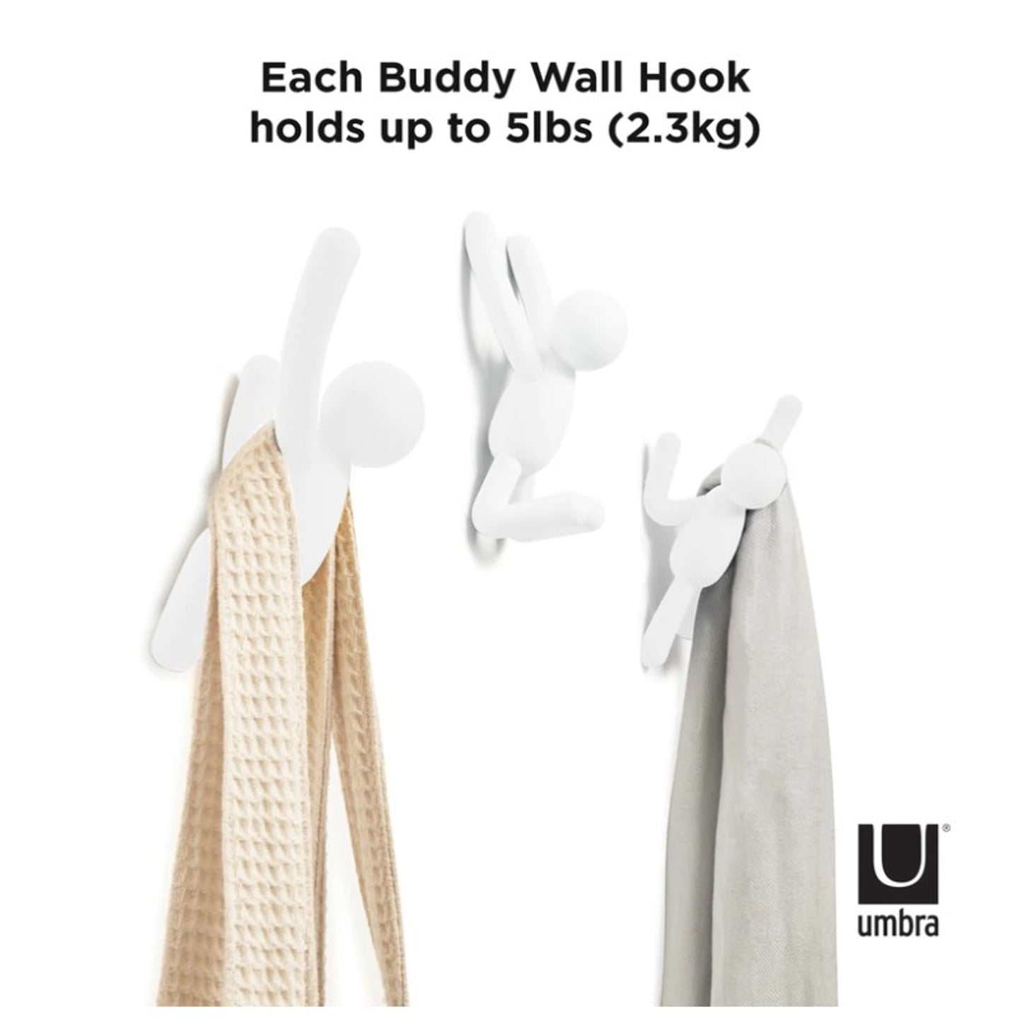 Cabide  UMBRA - Buddy Hooks - 3 unid.